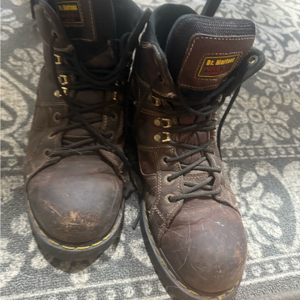Dr. Martens Men’s Brown Leather Work Boots